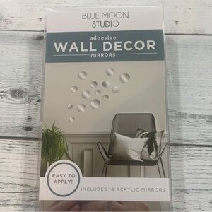 Blue Moon Studio 14 Easy to Apply Adhesive Acrylic Wall Decor Mirrors NIB